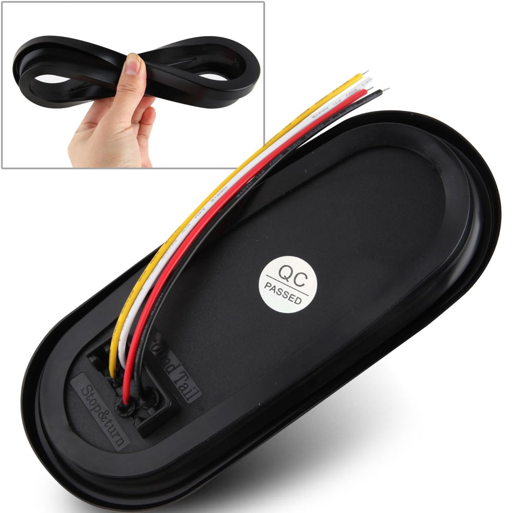 Generic oval rubber grommet for easy secure trailer light mounting