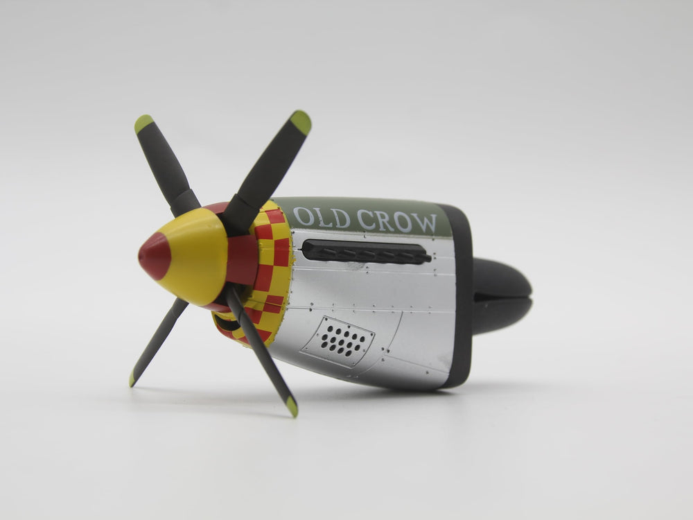 Generic P-51 Old Crow propeller spins with breeze to refresh your cabin.