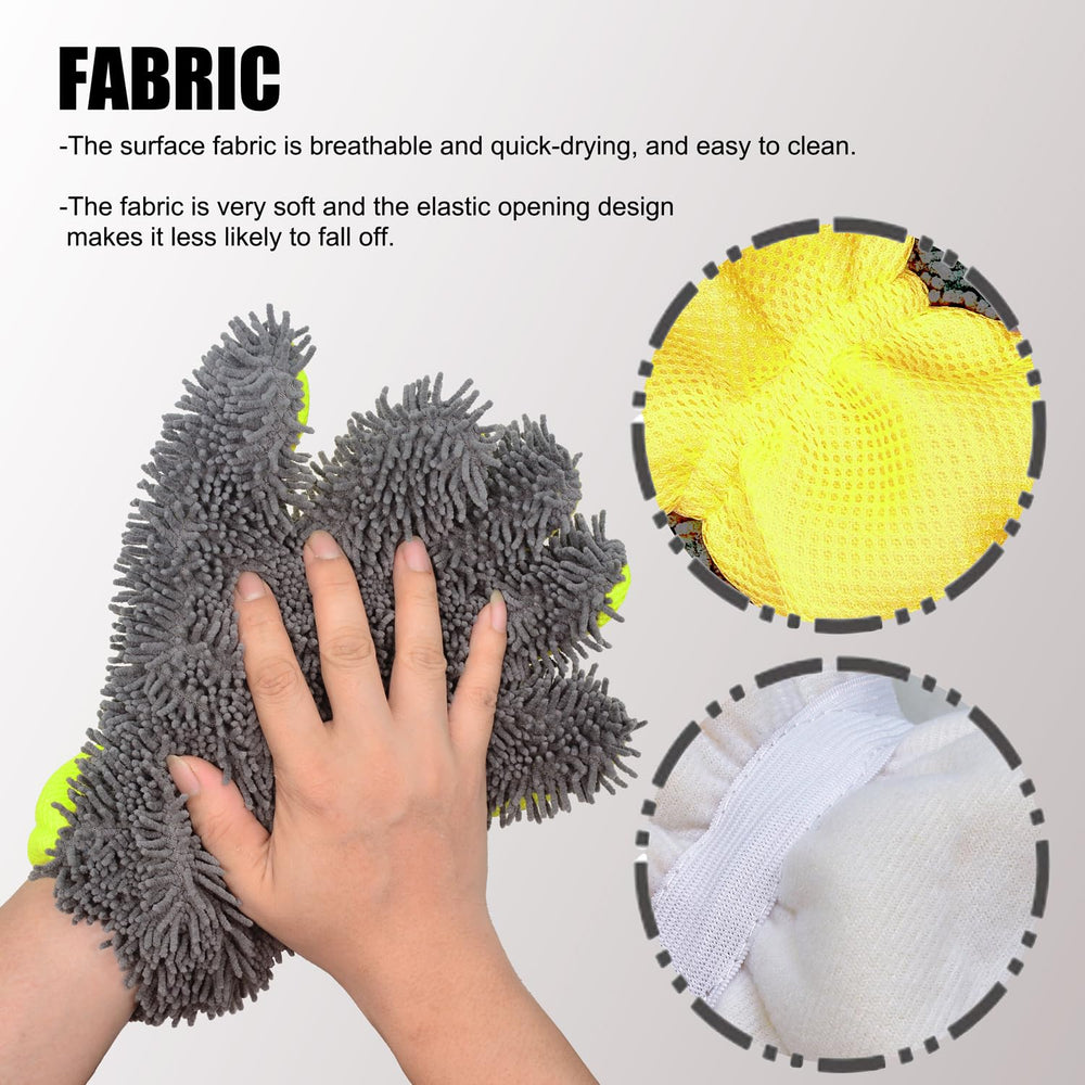QMX car wash mitt safe on chrome, glass, and plastics during washes.