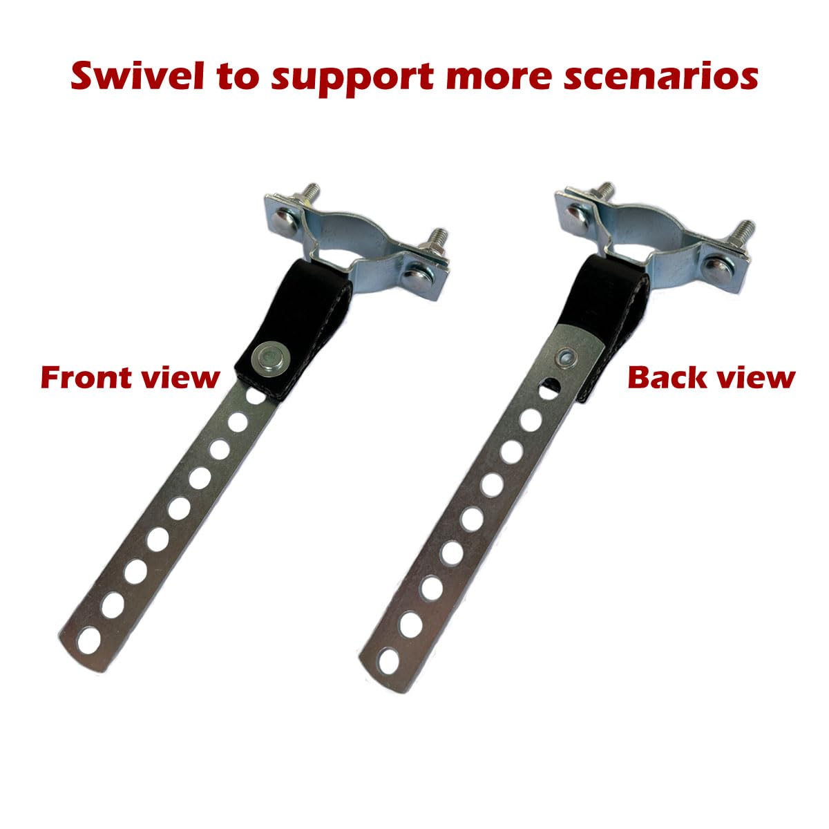 Generic RV exhaust hanger installed on RV shows secure tailpipe alignment