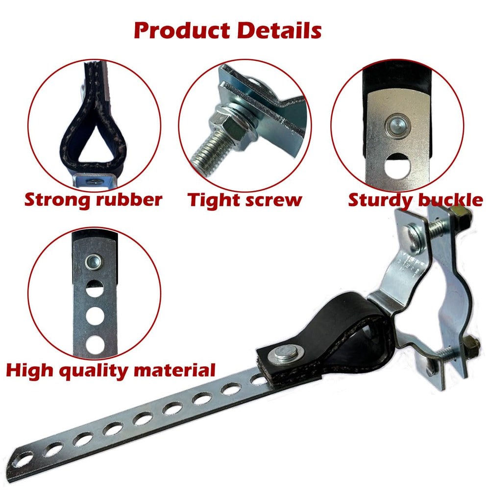 Generic RV exhaust hanger features a six and a half inch length for steady support