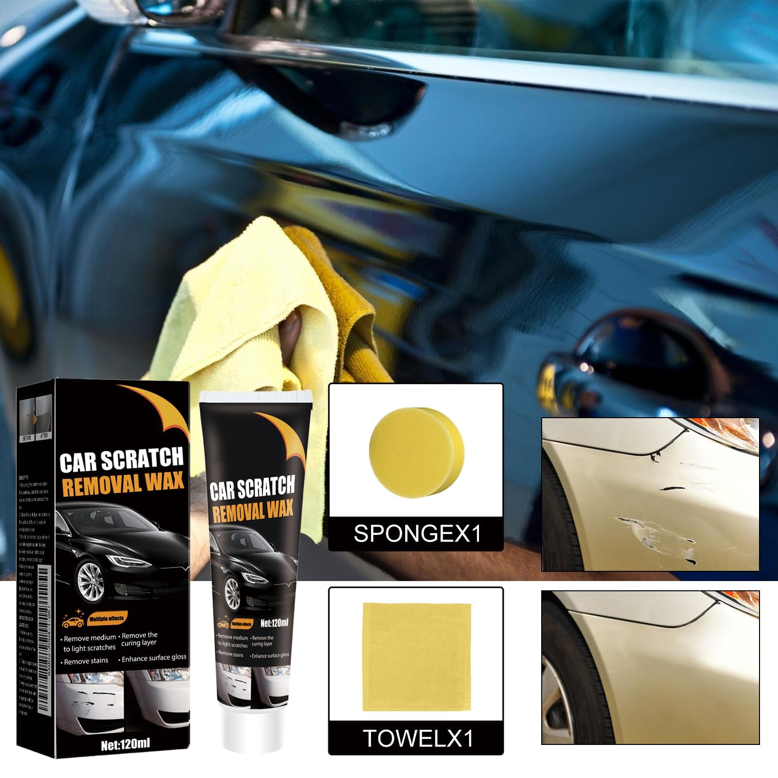 Generic Scratch Remover oxidation protection layer detail on treated area