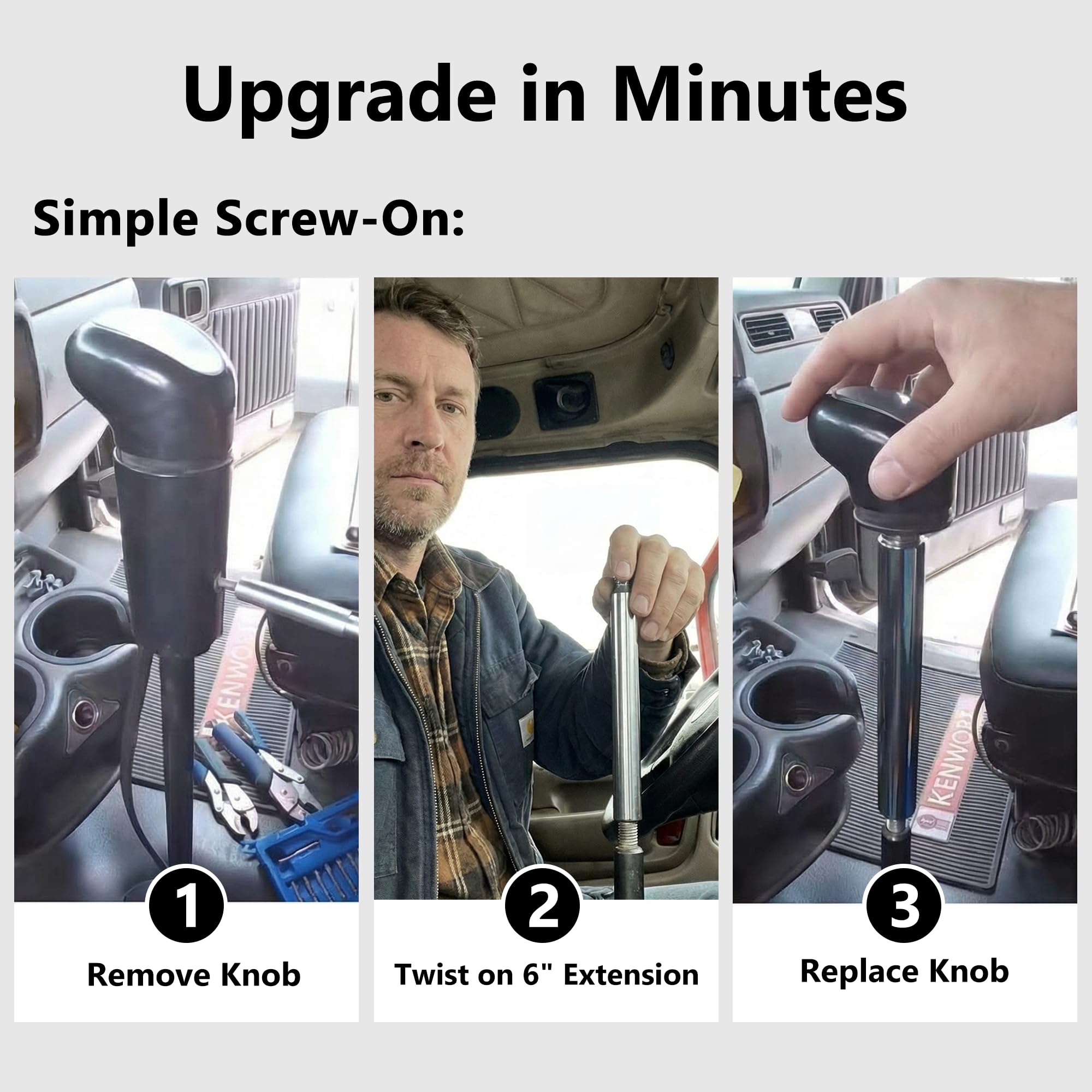 Generic shifter extension 3/4in diameter balances grip and control.