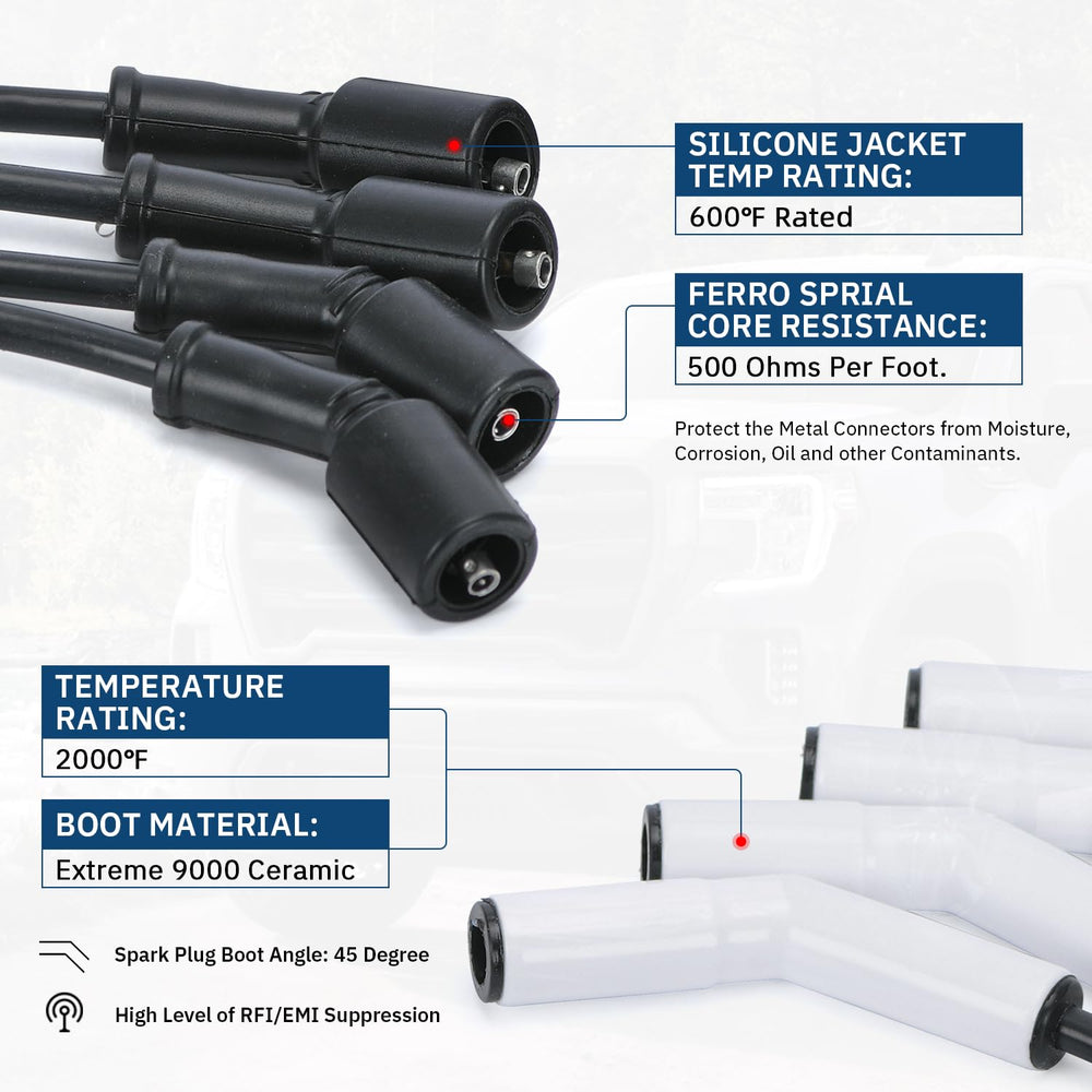 Generic silicone insulation rated to 600°F for durable engine use.