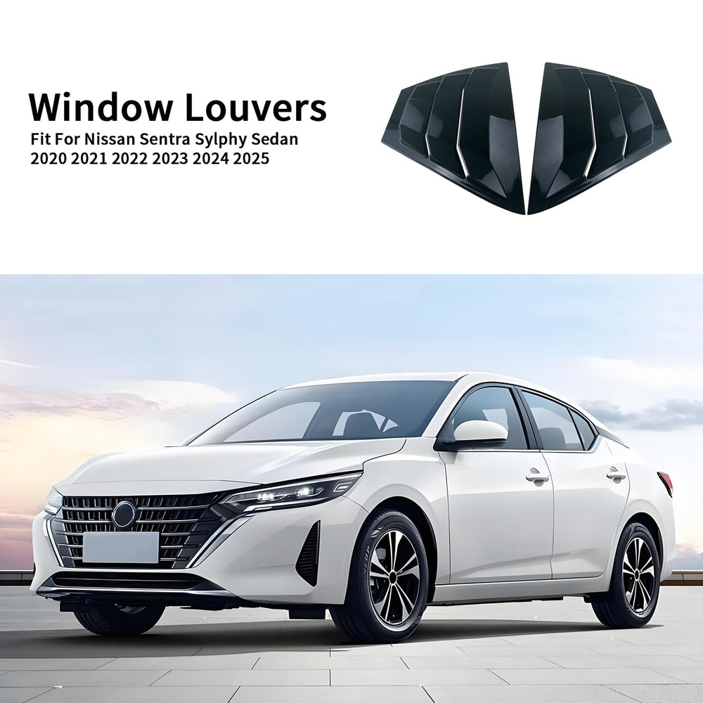 Generic sport-style triangular blinds for Nissan Sentra Sylphy exterior upgrade.