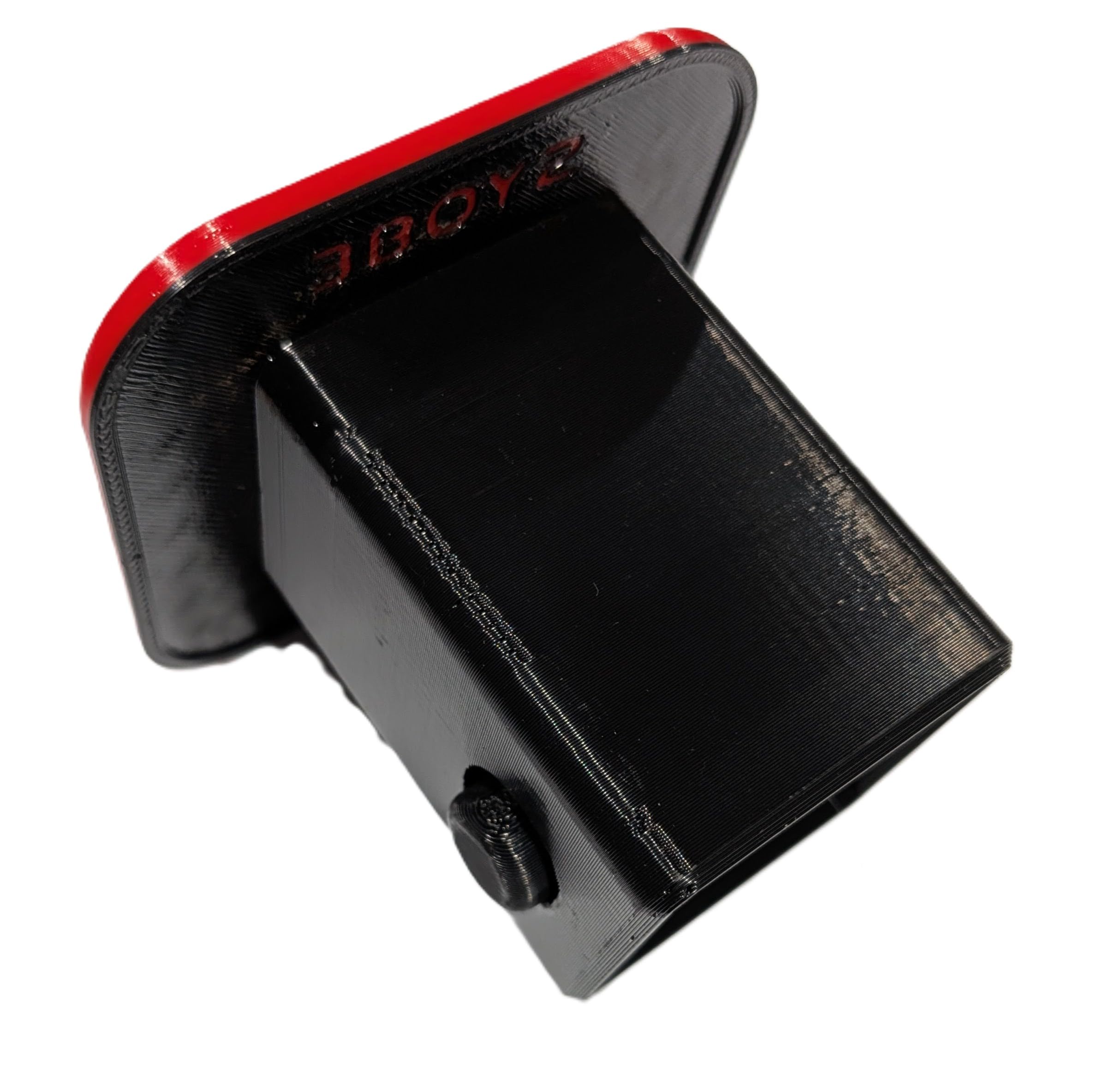 Close-up of durable material on Generic ST Hitch Cover with red two-tone design