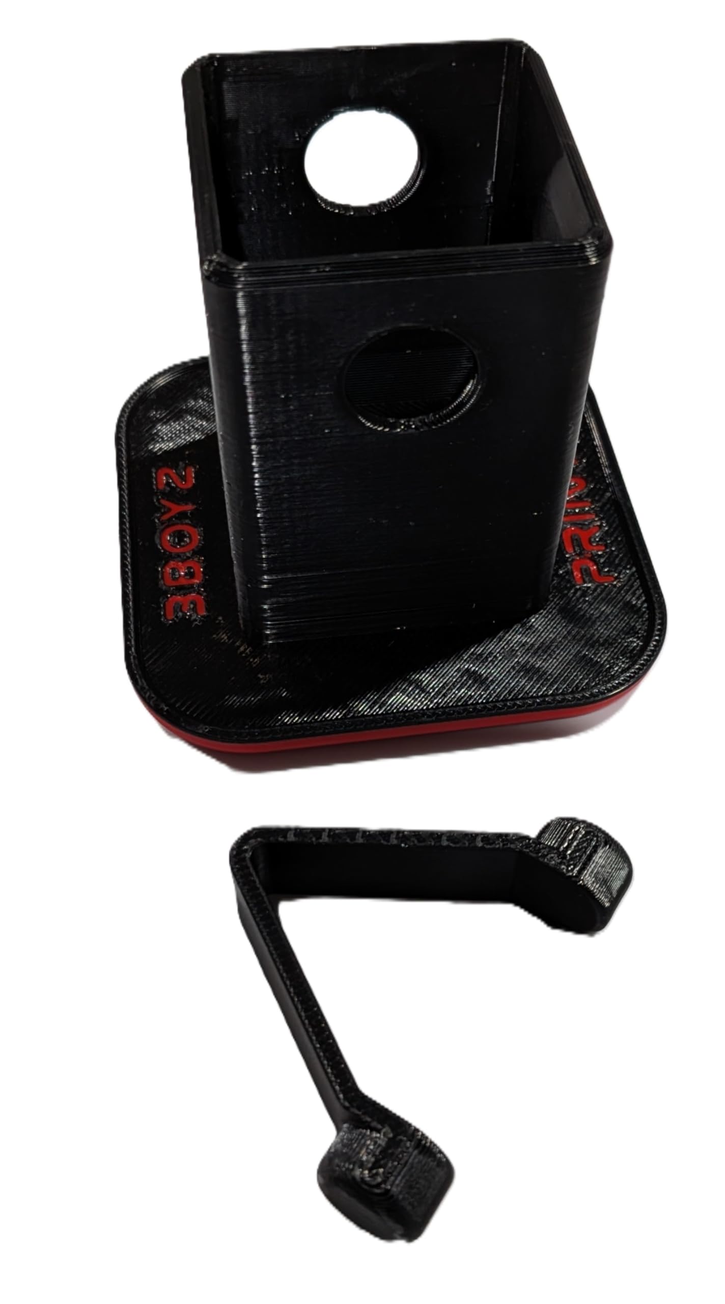 Generic ST Hitch Cover side profile showing dual-color design protecting the 2-inch receiver