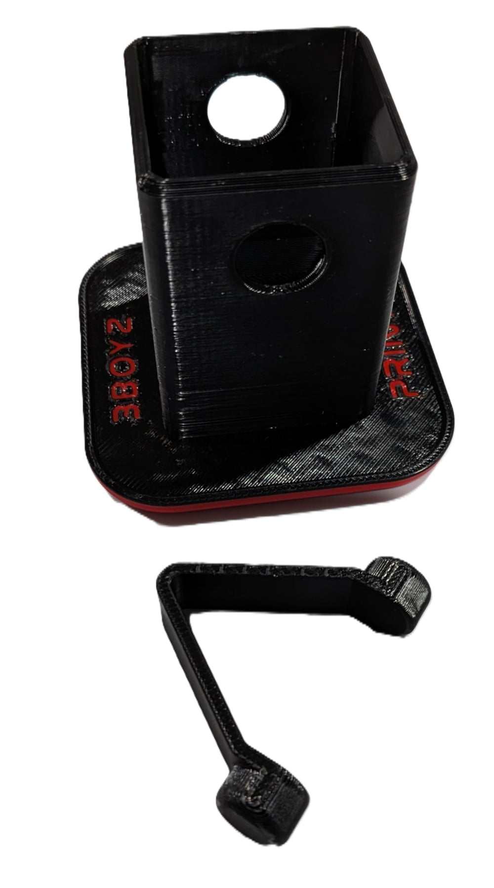 Generic ST Hitch Cover side profile showing dual-color design protecting the 2-inch receiver