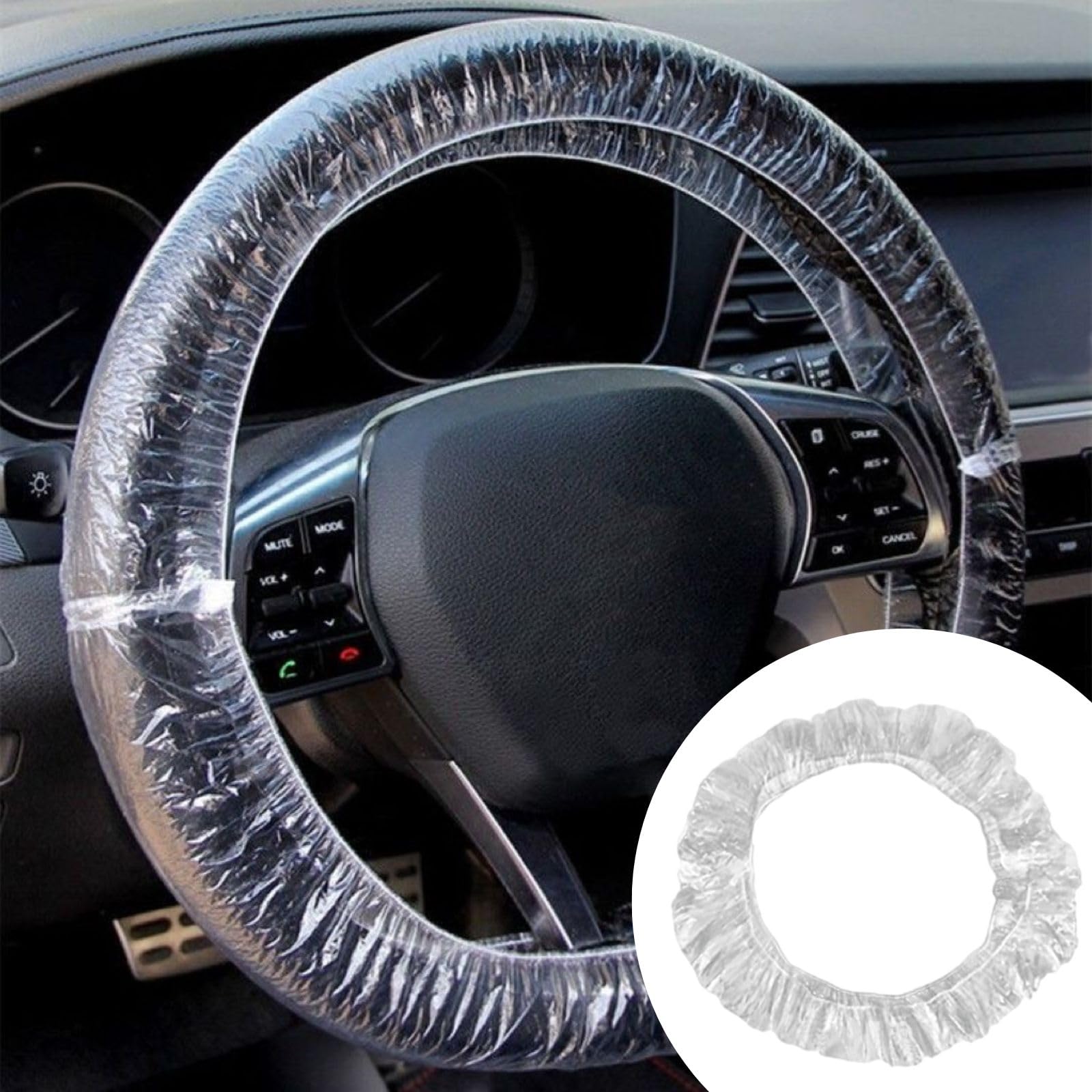 Generic steering wheel cover 100pcs pack offers quick interior protection