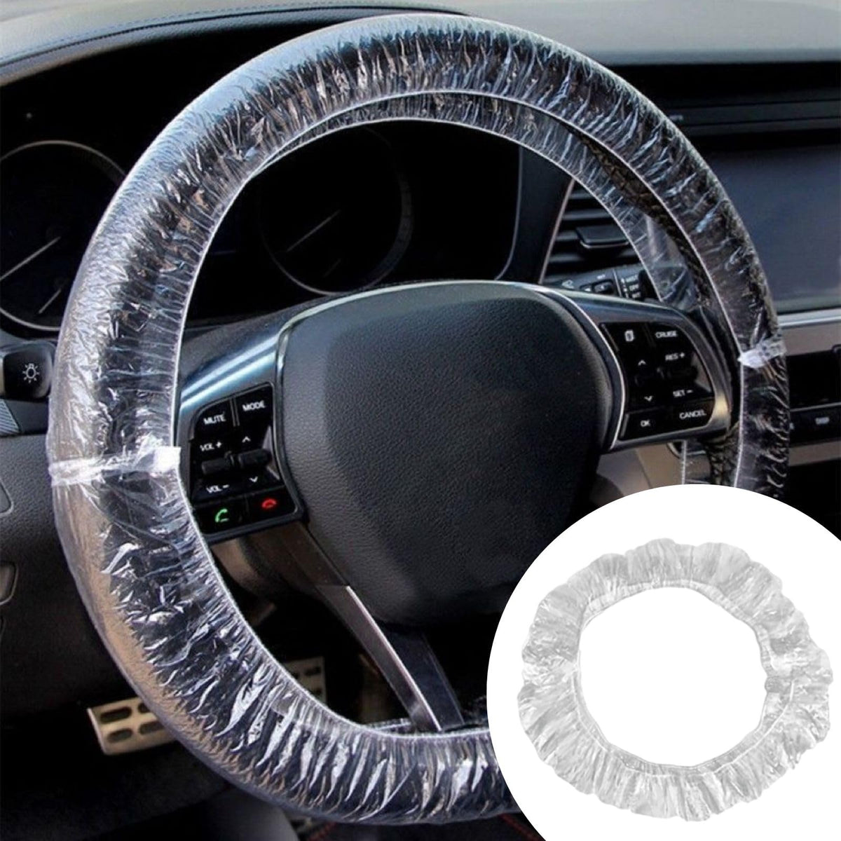 Generic steering wheel cover 100pcs pack offers quick interior protection