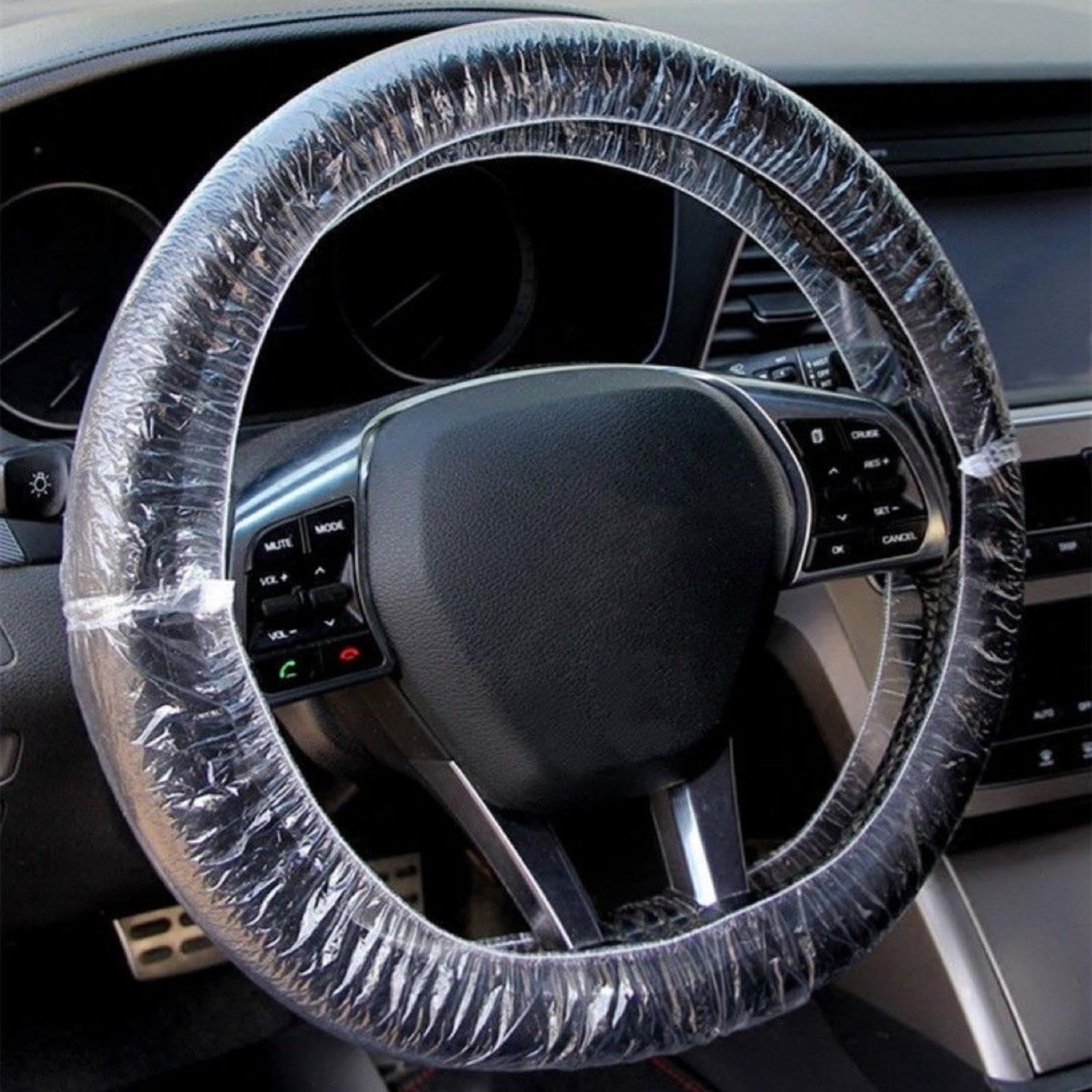 Generic steering wheel cover for multiple vehicles supports quick cleanup