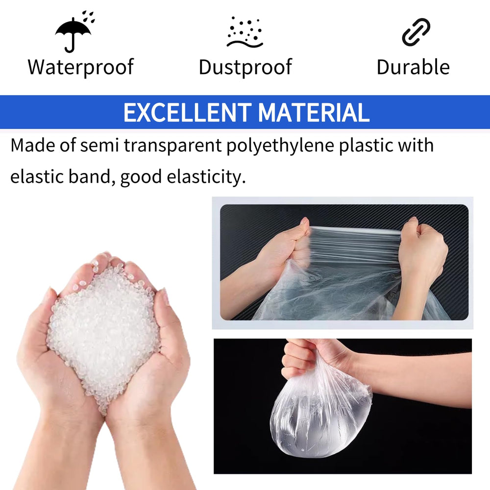 Protective plastic wrap keeps your steering wheel clean and dry