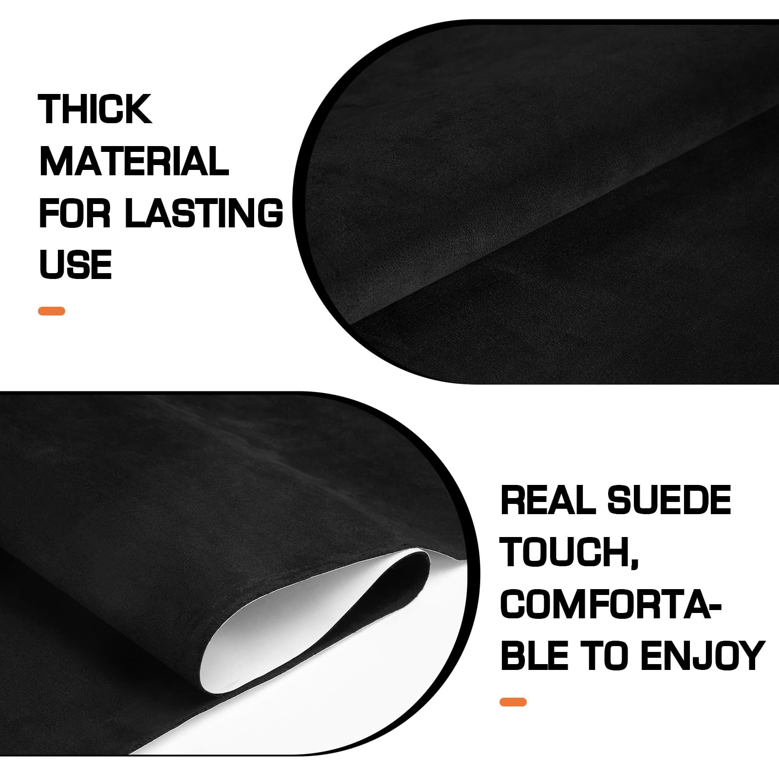 Generic Suede Wrap center console with high-stretch fit for curved surfaces.