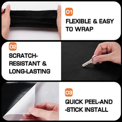 Generic Suede Wrap door trim application demonstrates strong adhesion.