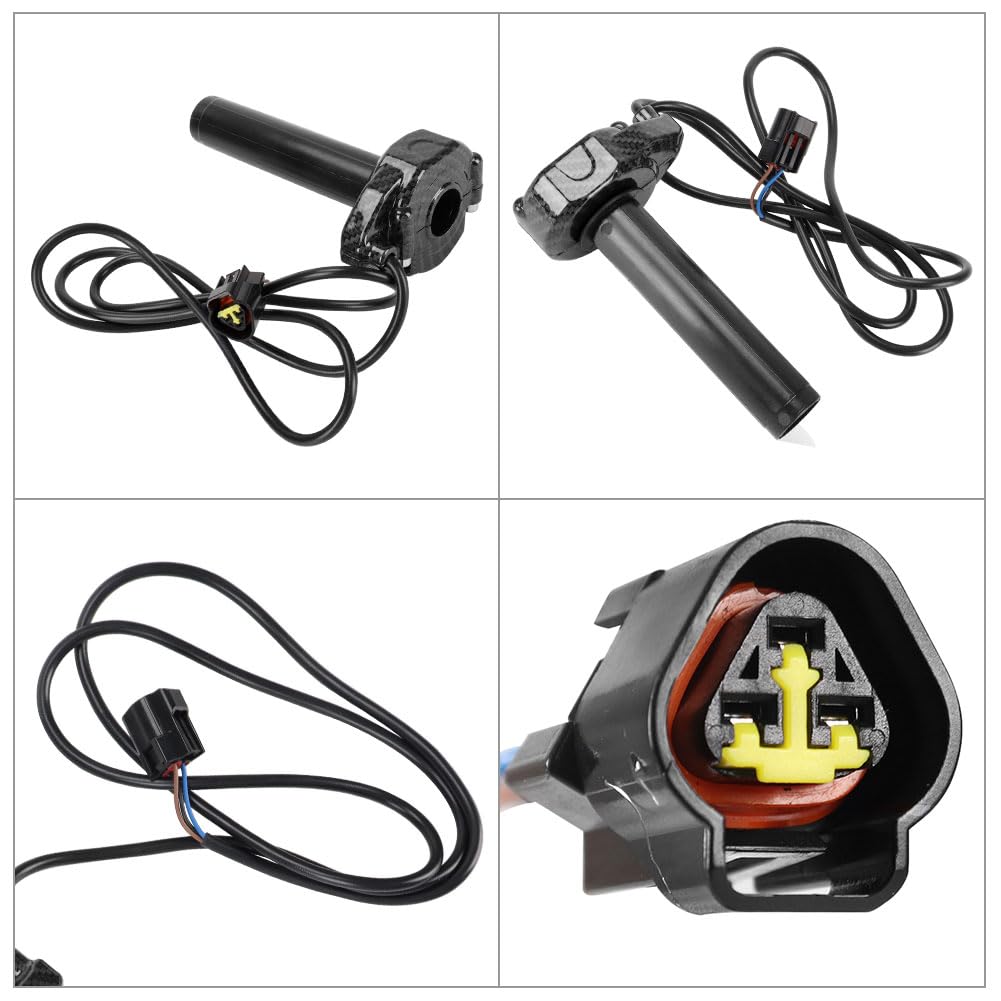 Generic Surron throttle handle closeup shows durable PA material