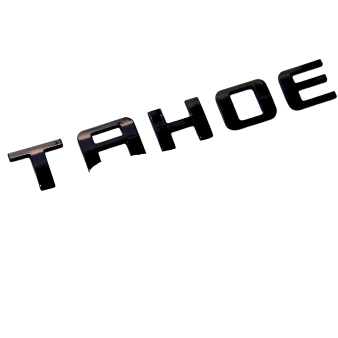 Generic Tahoe emblems back view with adhesive backing for easy installation.