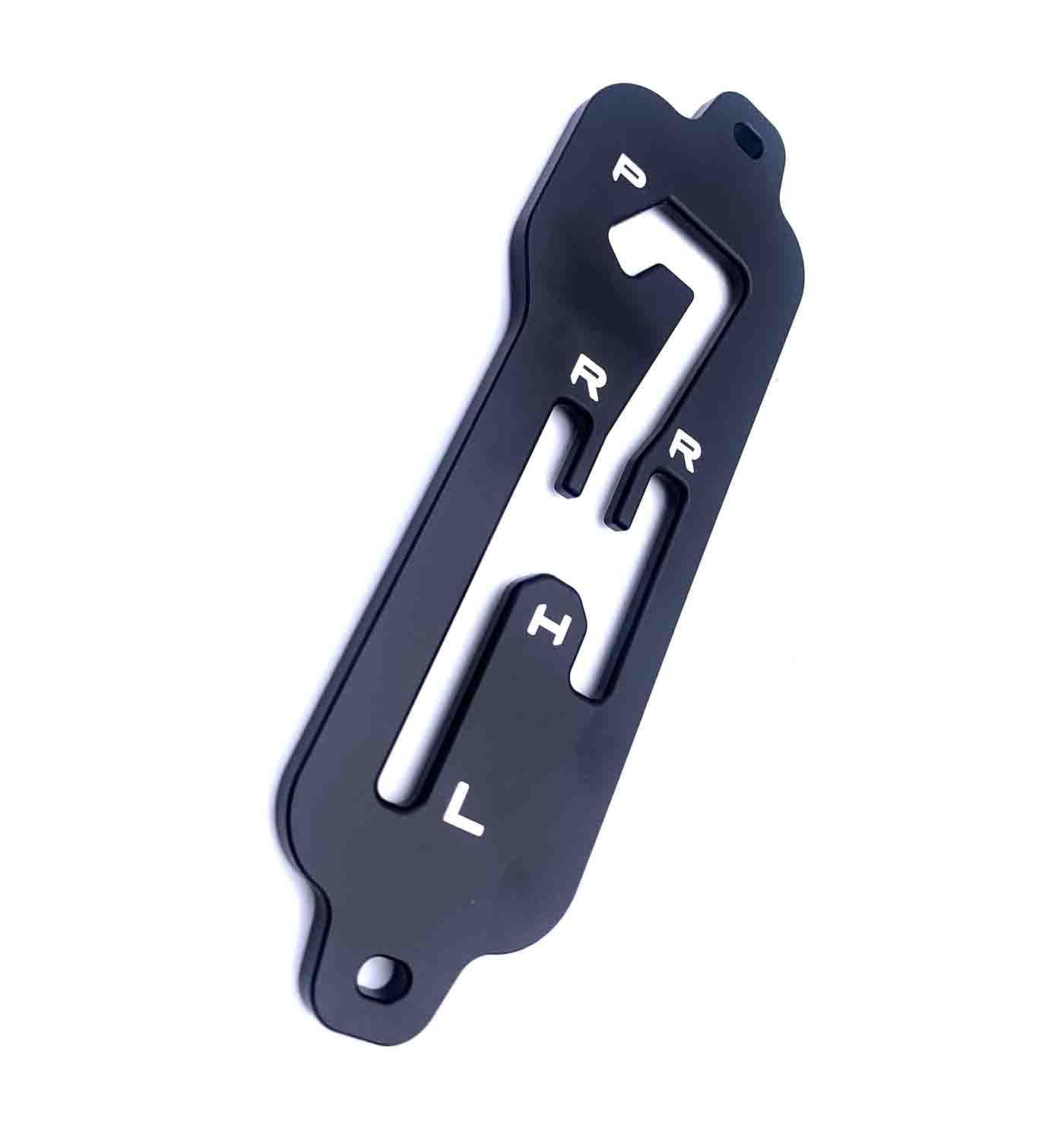 Generic Talon Shift Gate Plate closeup reveals solid T6 aluminum construction.
