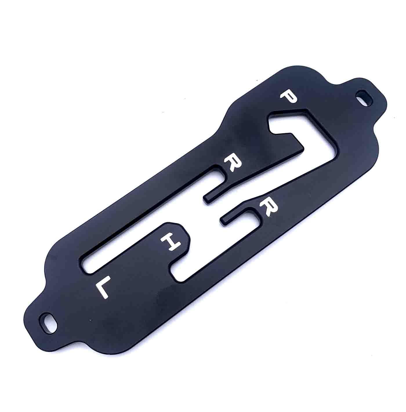 Generic Talon Shift Gate Plate front angle shows rugged, precise shifter upgrade.