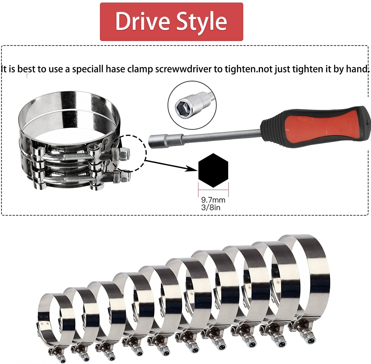 19mm band width ensures even contact for seals