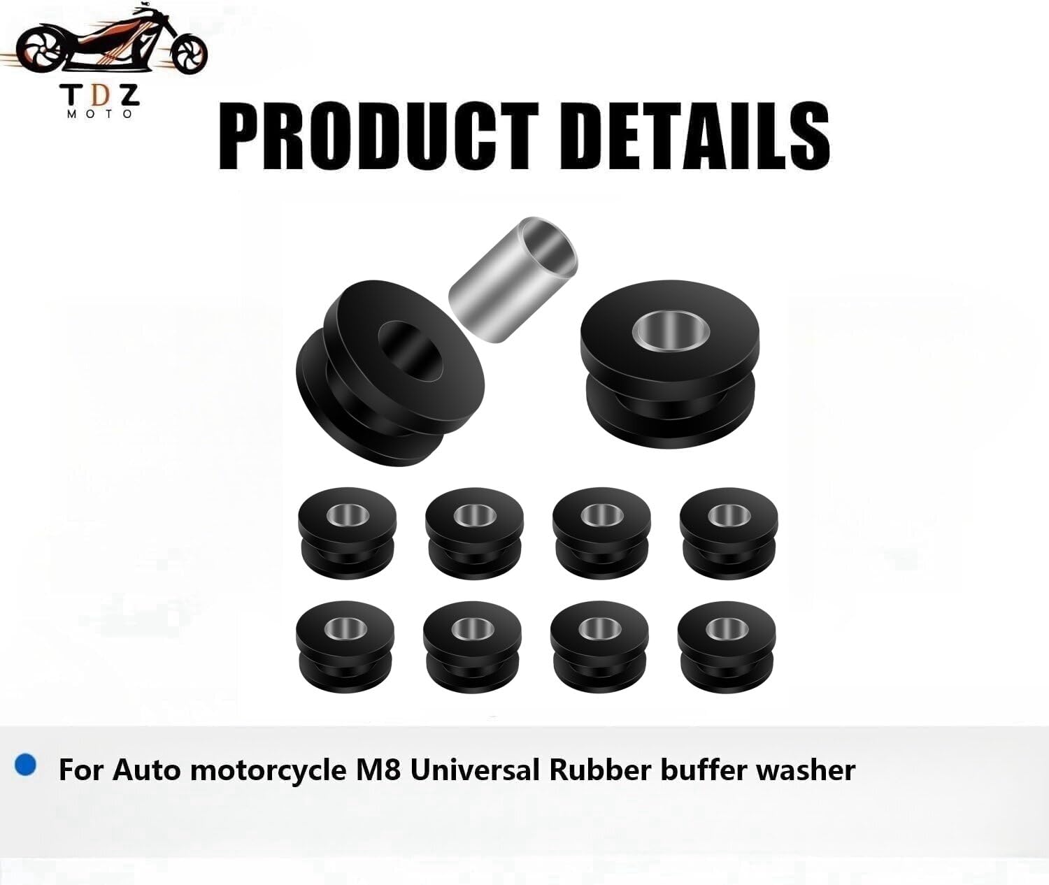 TDZ universal grommets for saddle bag brackets provide cushioning and stability