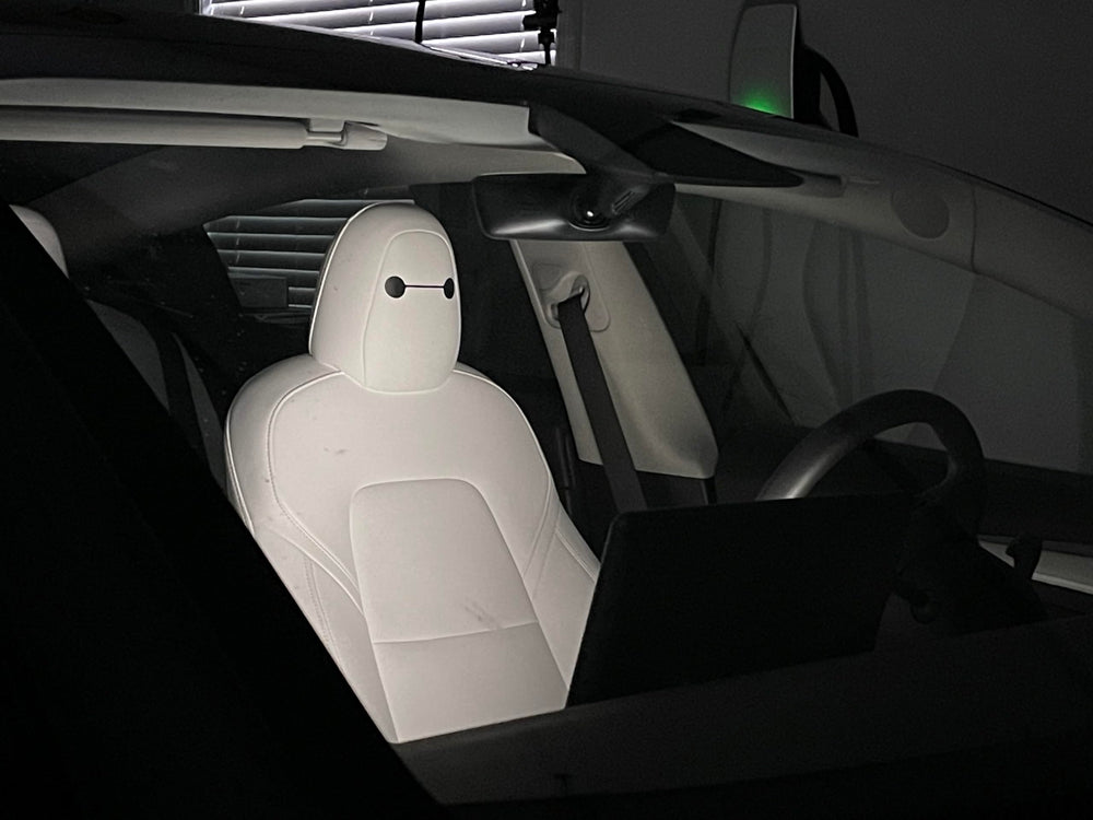 Generic Baymax eyes on seats are residue-free and easy to remove.
