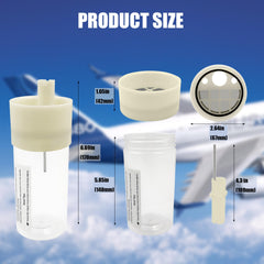 Generic Transparent Jar allows immediate visibility of the fuel sample