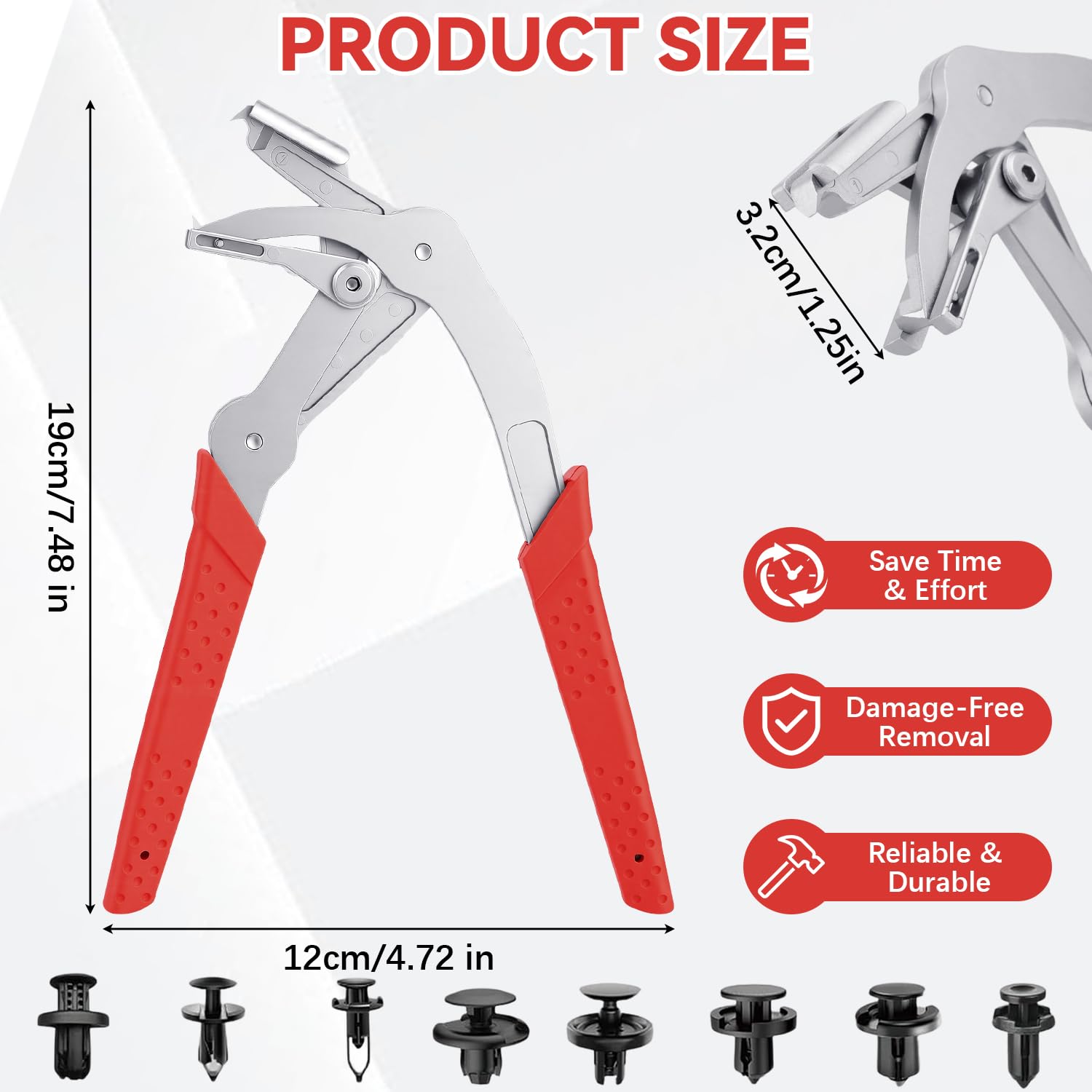 Generic trim removal tool aiding damage-free disassembly of panels.