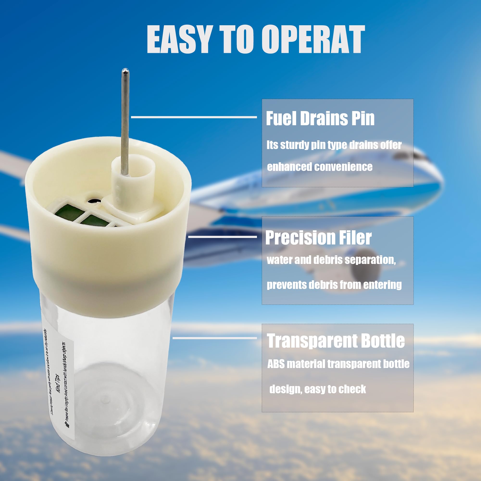 Generic 12oz Aviation Jar holds a full sample with easy handling