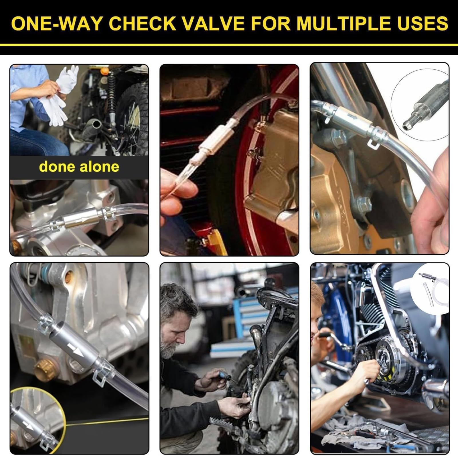 Generic universal bleeder kit fits motorcycles, cars, ATVs, and scooters.