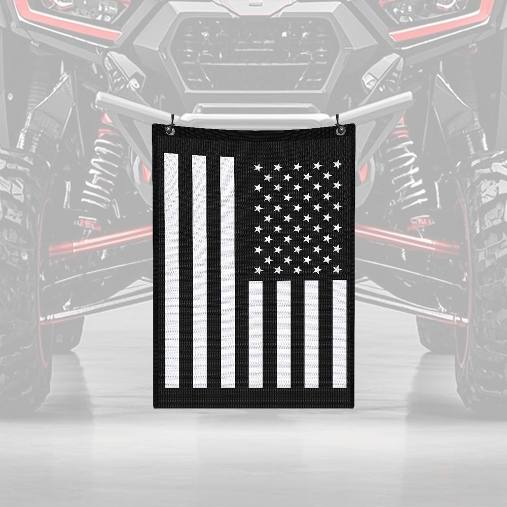 Generic UTV rear mesh organizer keeps trash secure on rough trails.
