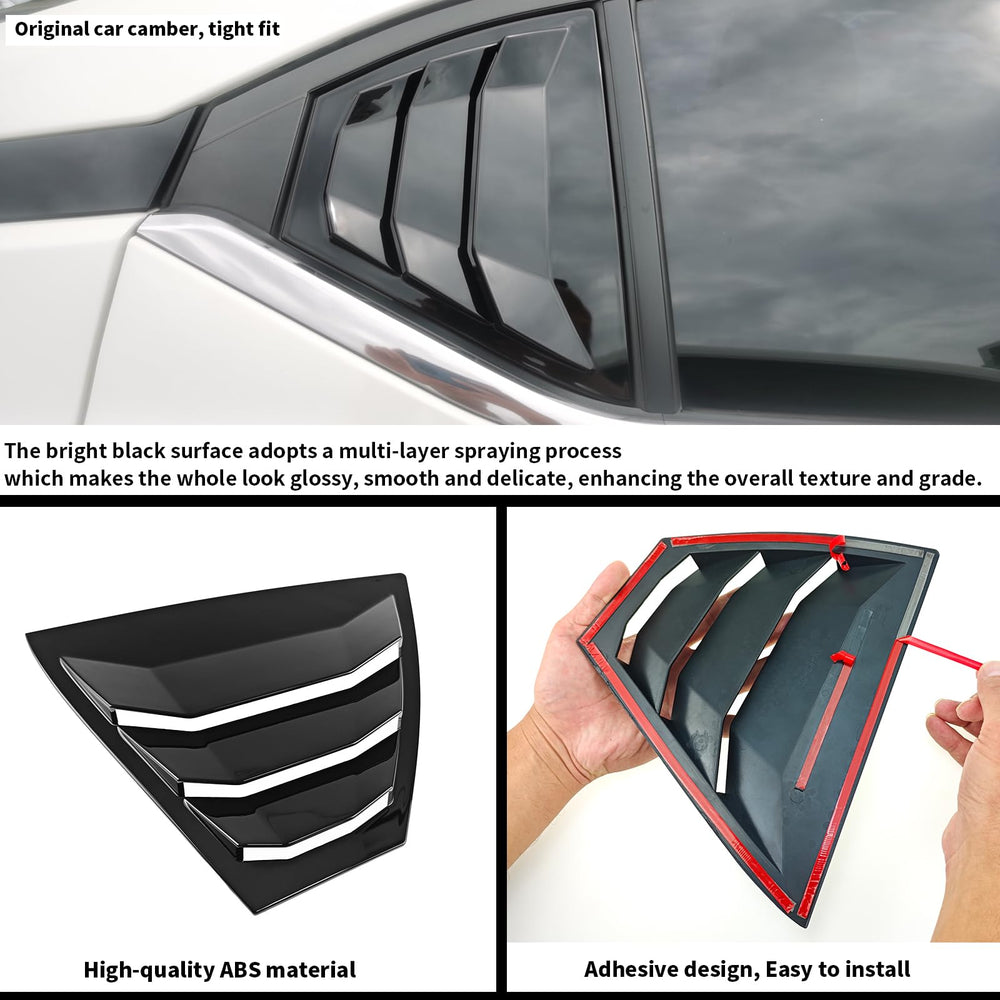 Generic UV-blocking louvers help reduce cabin heat and glare.