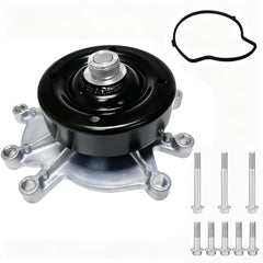 Generic water pump AW7163 front view with gasket included for easy installation.