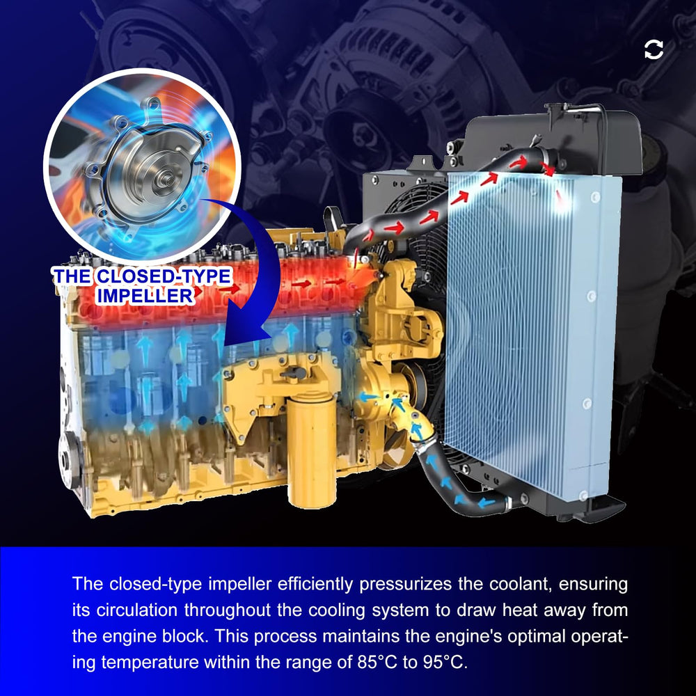 Generic water pump AW7163 bolts included for quick installation.