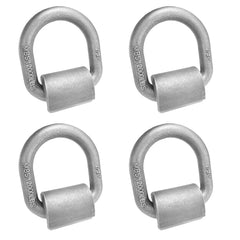 Generic Weld On D Ring 4-Pack galvanized surface resists rust for long-lasting use.