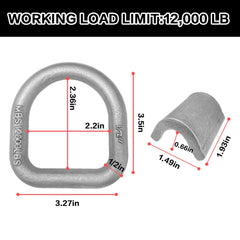 Generic Weld On D Ring 4-Pack welding clip close-up showing heavy-duty construction for load-bearing use.