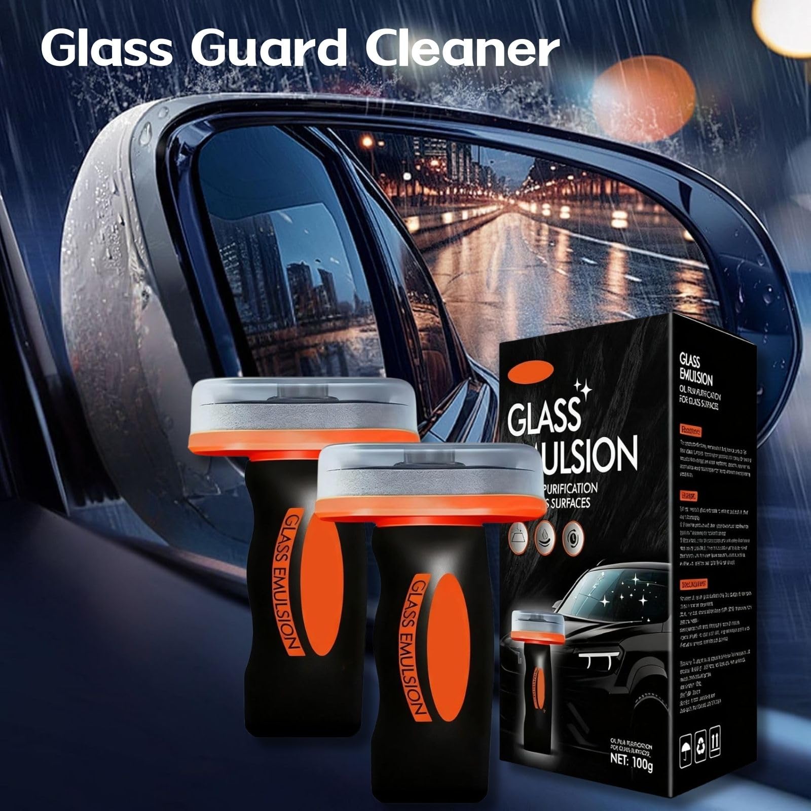 Generic Windshield treated for clearer driving with reduced streaks.
