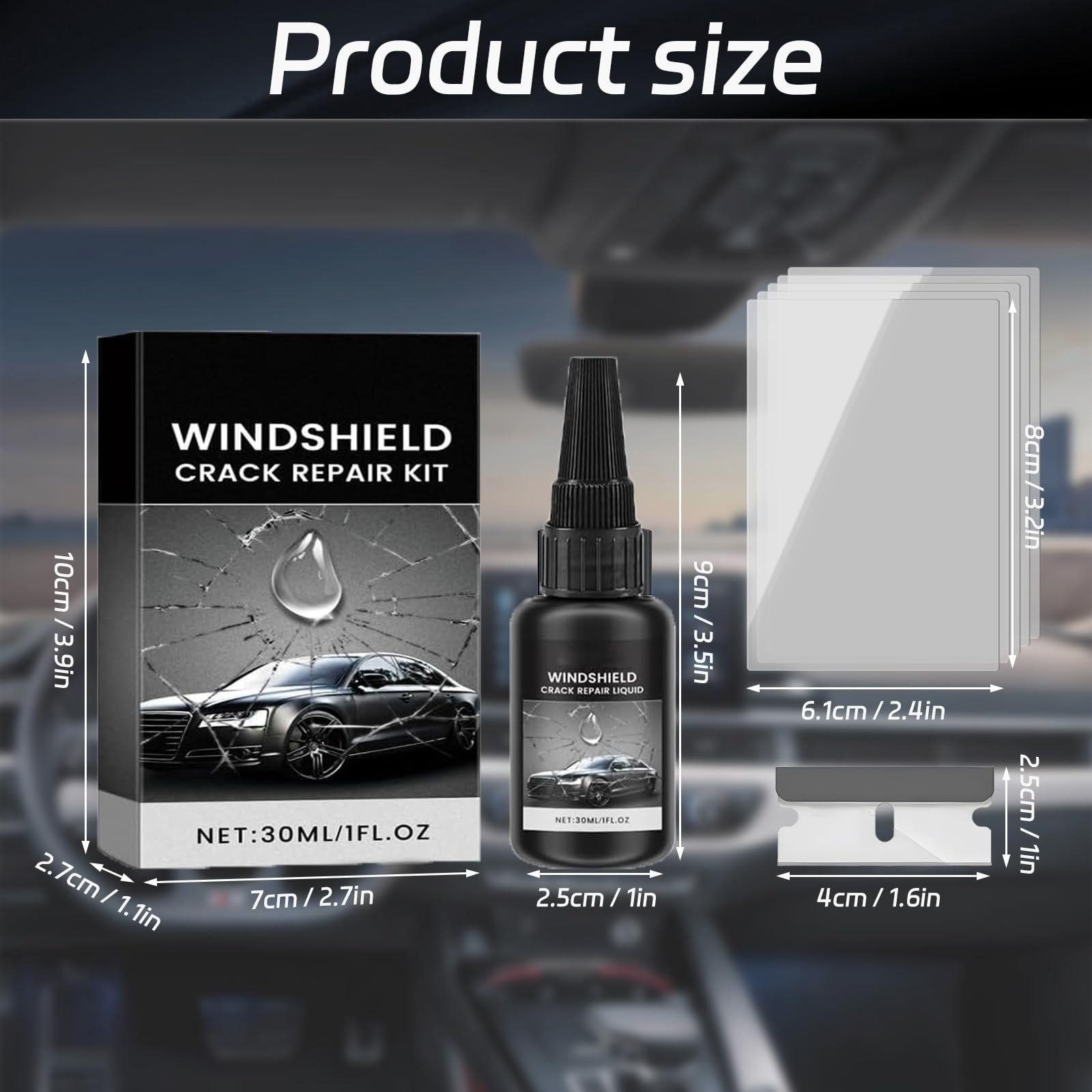 Generic Windshield Repair Kit applicator tool for precise resin application