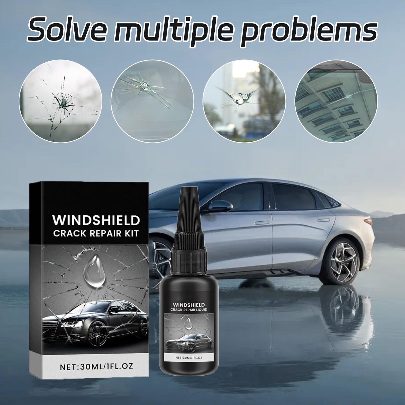 Generic Windshield Repair Kit epoxy resin mix for reliable restoration