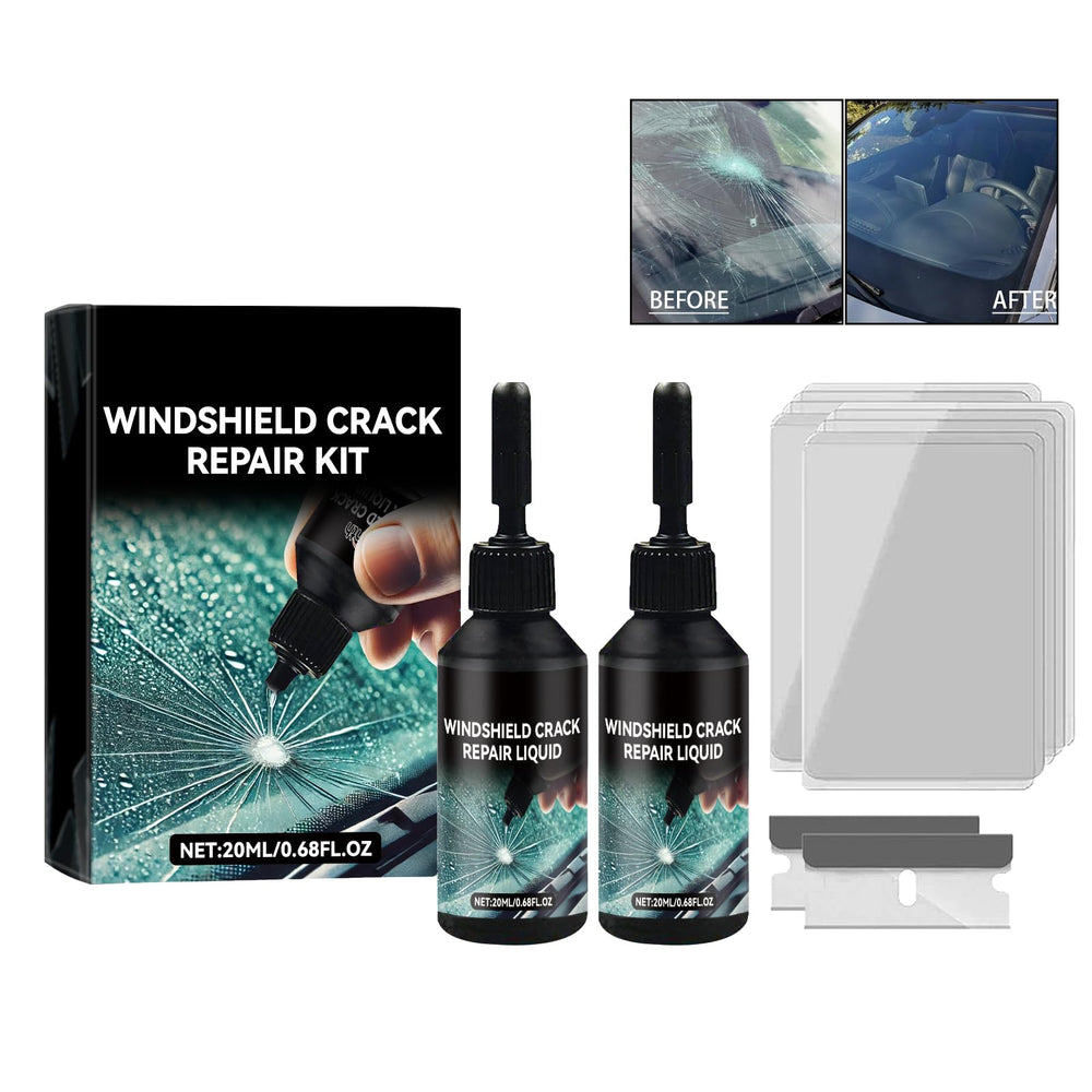 Generic windshield repair kit front view for quick fixes