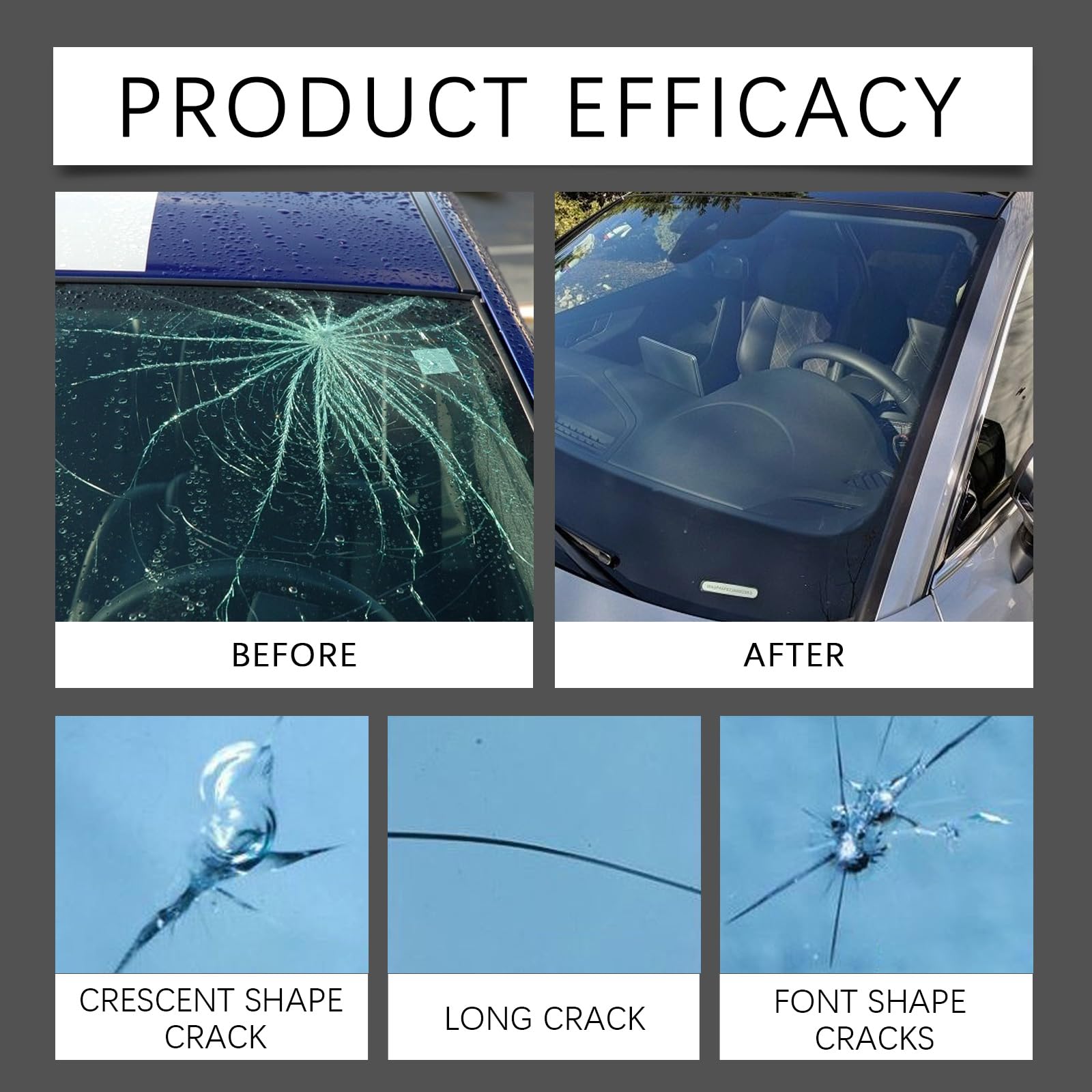 Generic windshield repair kit micro-crack repair with nano-scale resin