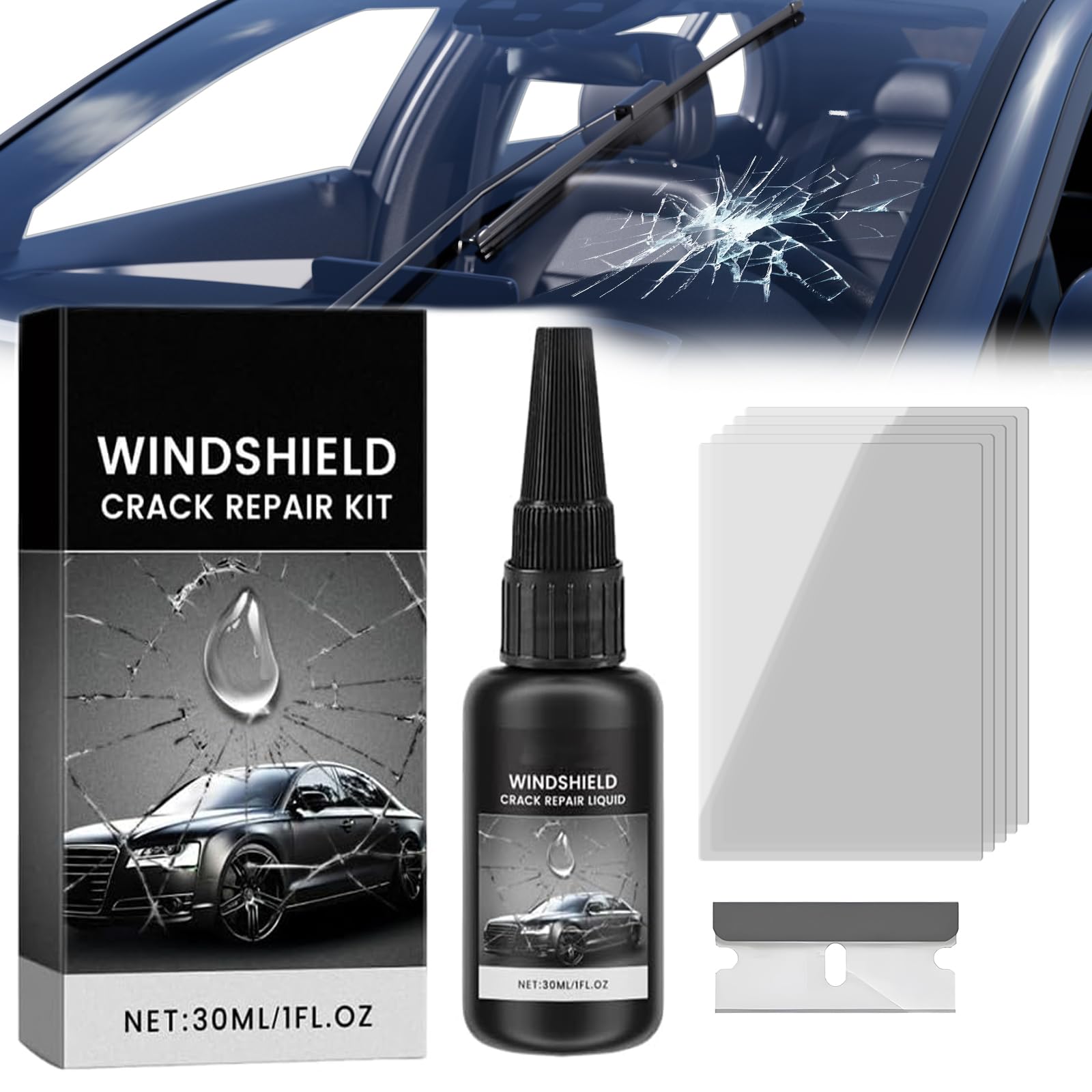 Generic Windshield Repair Kit universal compatibility fits most vehicles