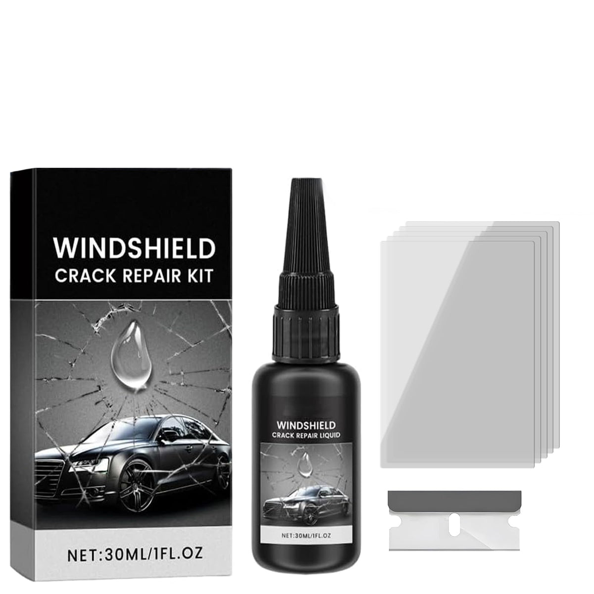 Generic Windshield Repair Kit upgraded 2026 with all‑in‑one solution for cracks