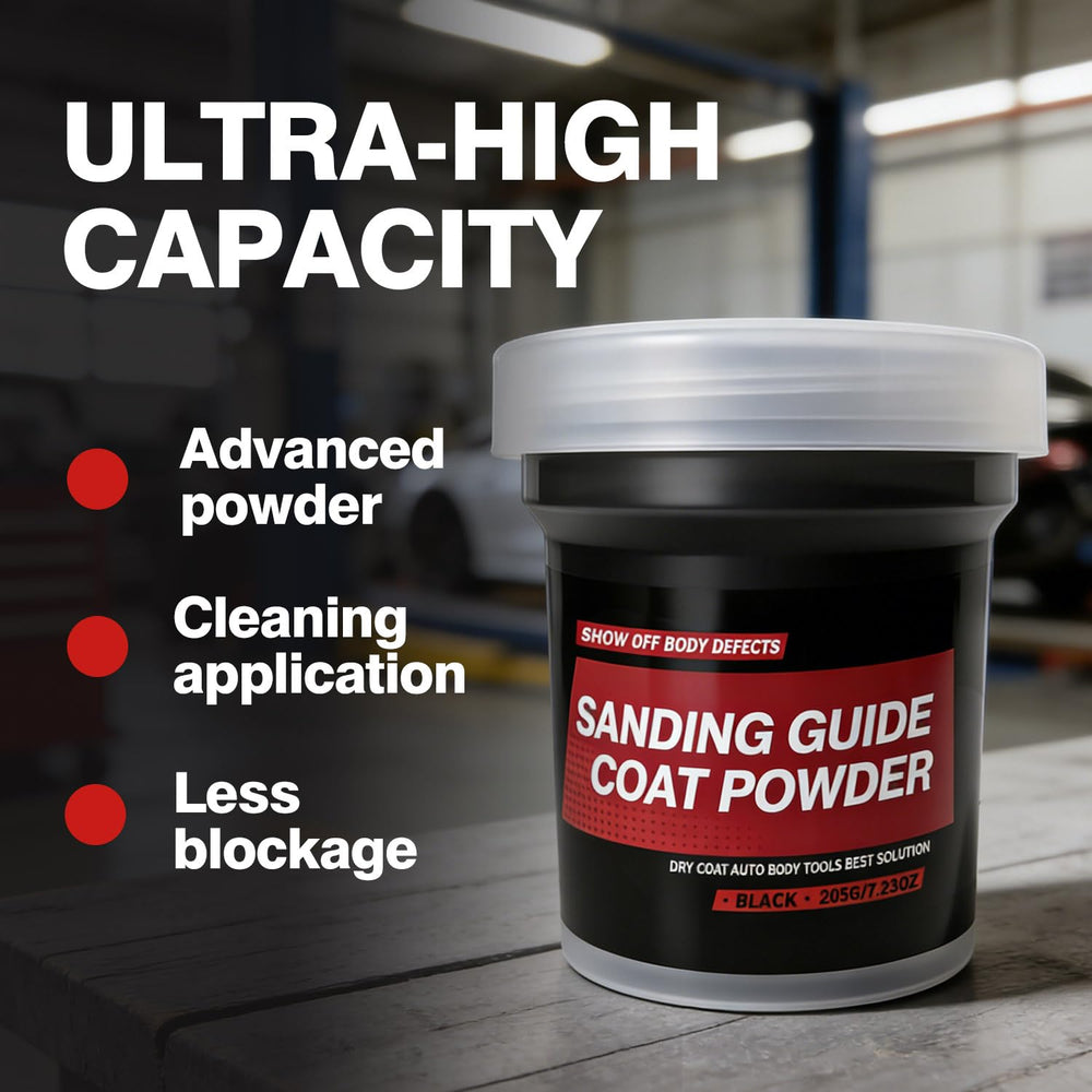 GENLEXON dry guide coat powder close-up – high-contrast for micro-scratches.