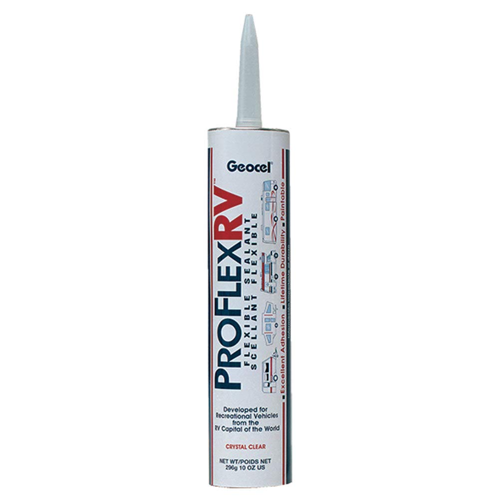 Geocel 28101V Pro Flex White RV sealant tube for flexible, durable RV joint sealing.