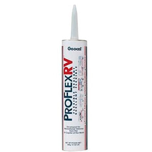 Geocel ProFlex RV sealant clear 10oz for roof seam sealing, ensuring watertight RV joints