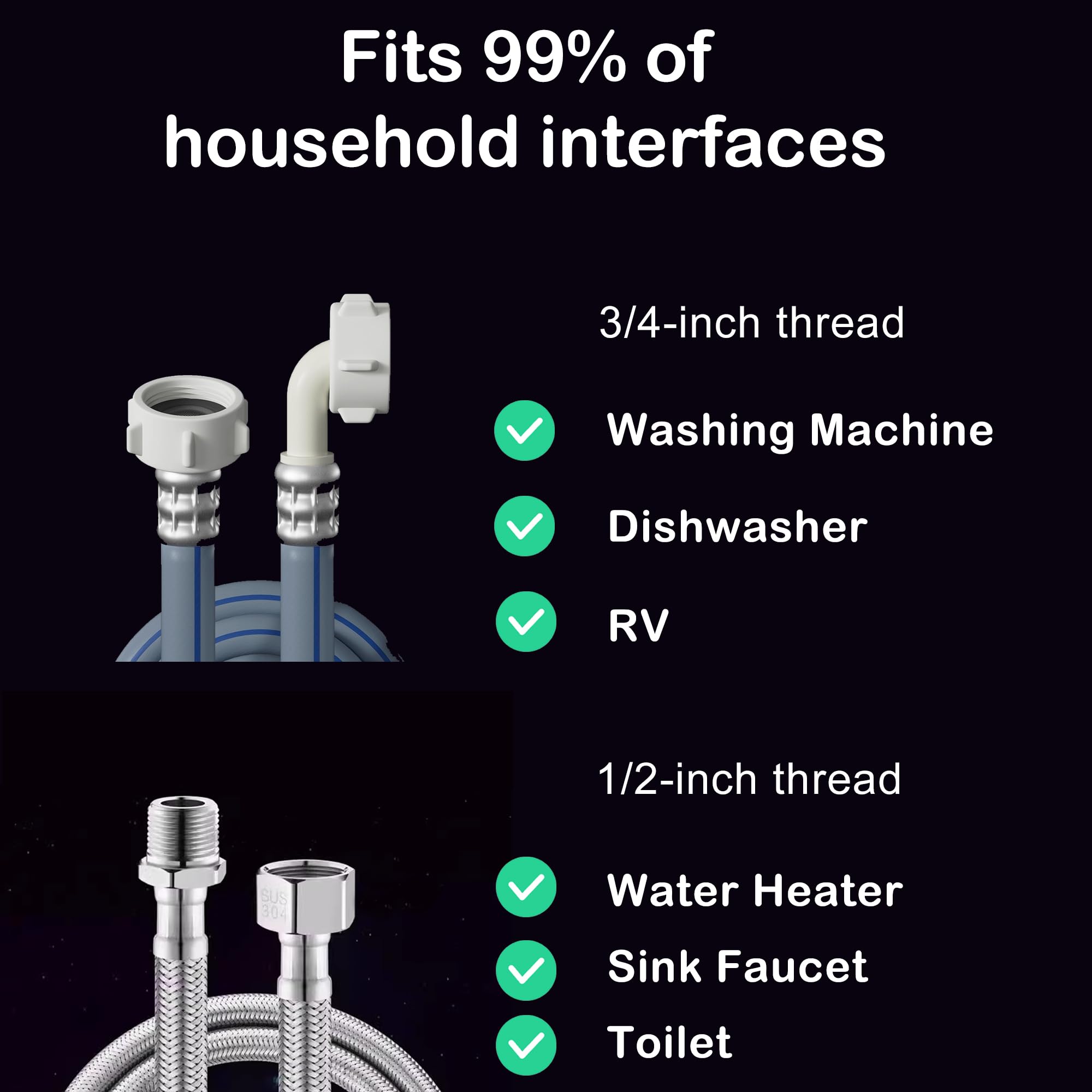 Geokin filter protects pumps in garden hoses and pressure washers.