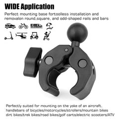 GEPULY tool-free install clamp allows quick attachment to rails