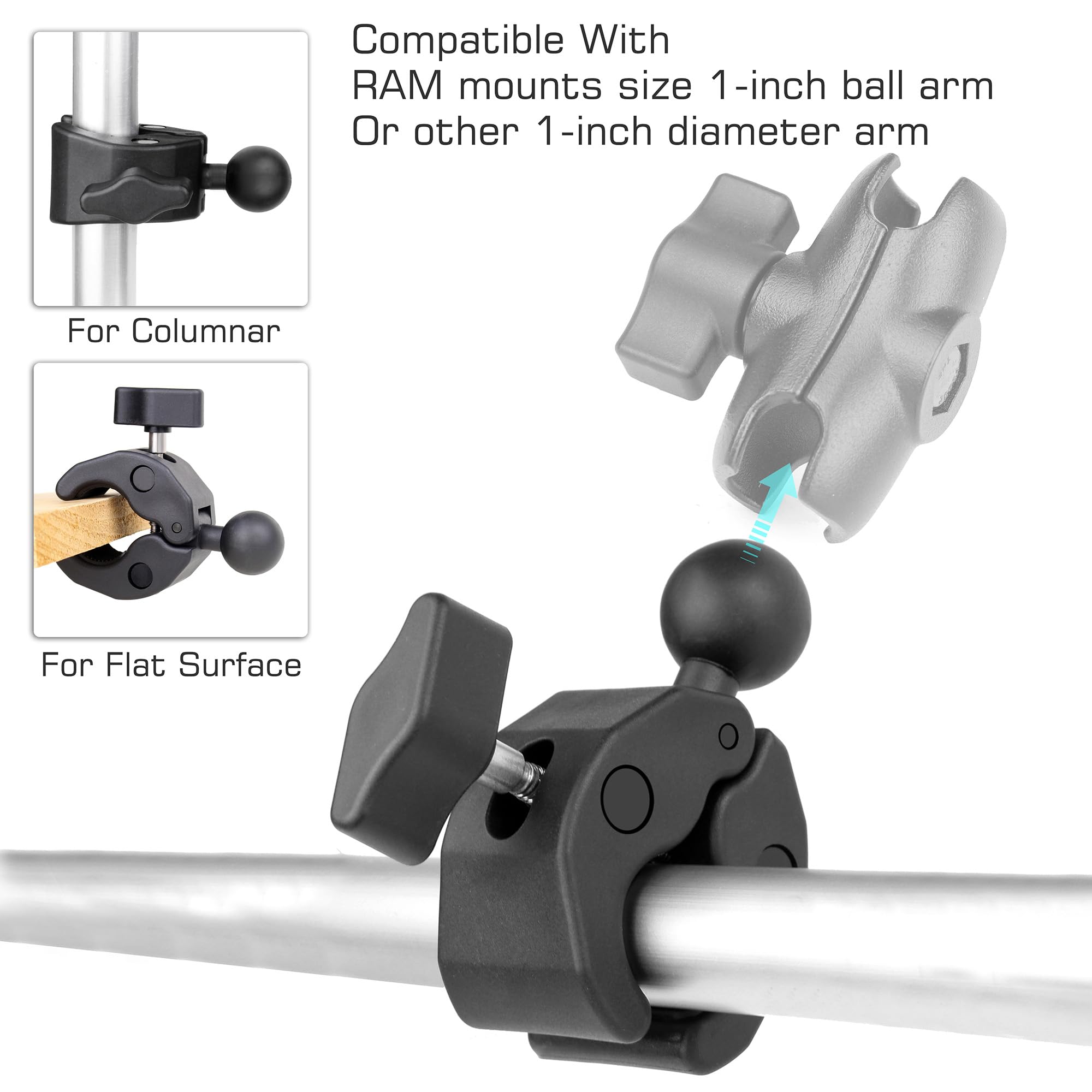 GEPULY tool-free installation clip attaches easily to various rails.