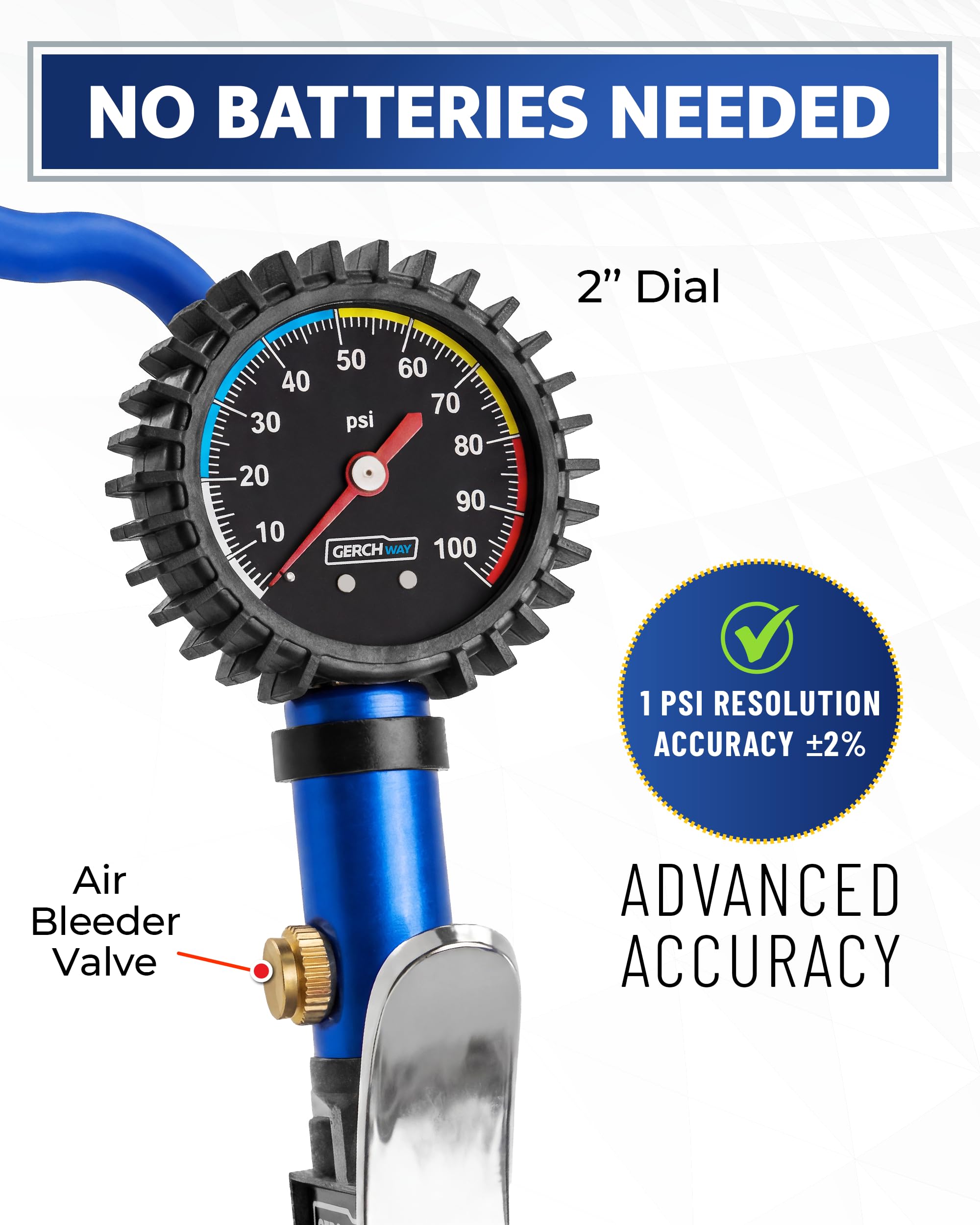 GERCHWAY 1-4 NPT connection fits standard compressors for quick setup.