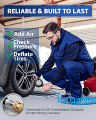GERCHWAY 360 swivel air chuck seals securely for fast tire checks